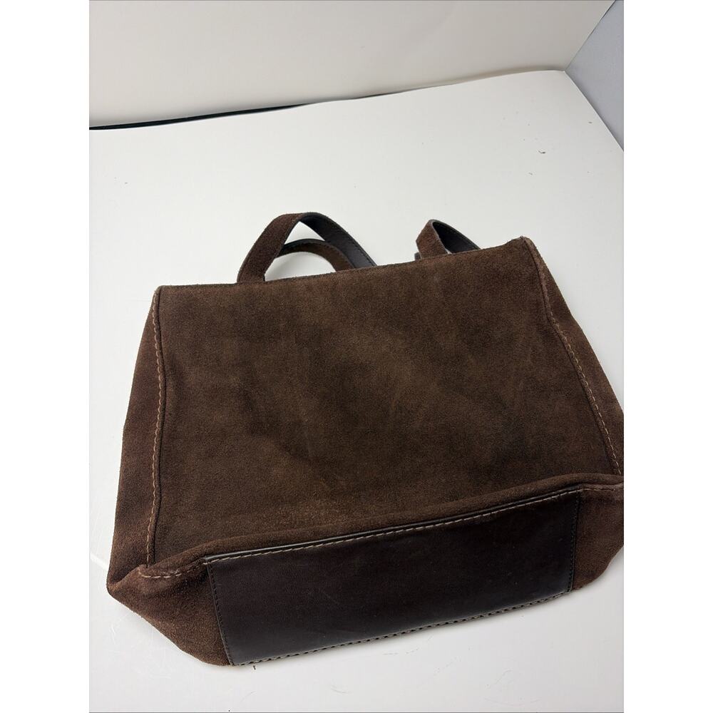 Ralph Lauren dark brown suede tote bag EUC - Picture 9 of 13